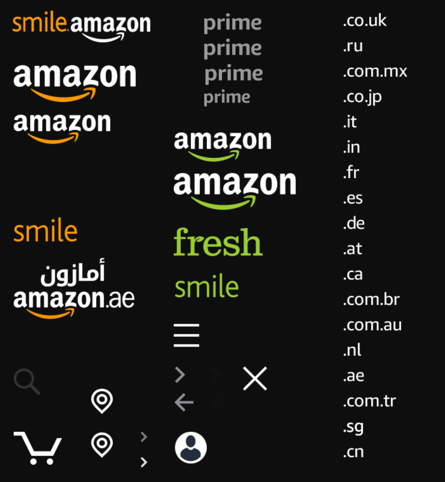 Un esempio di CSS Sprites da Amazon.