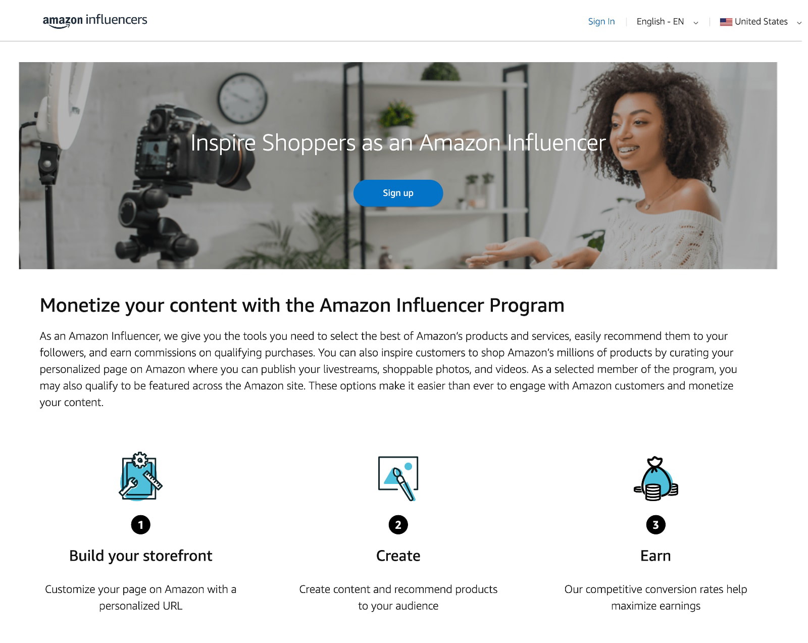 amazon influencers us homepage