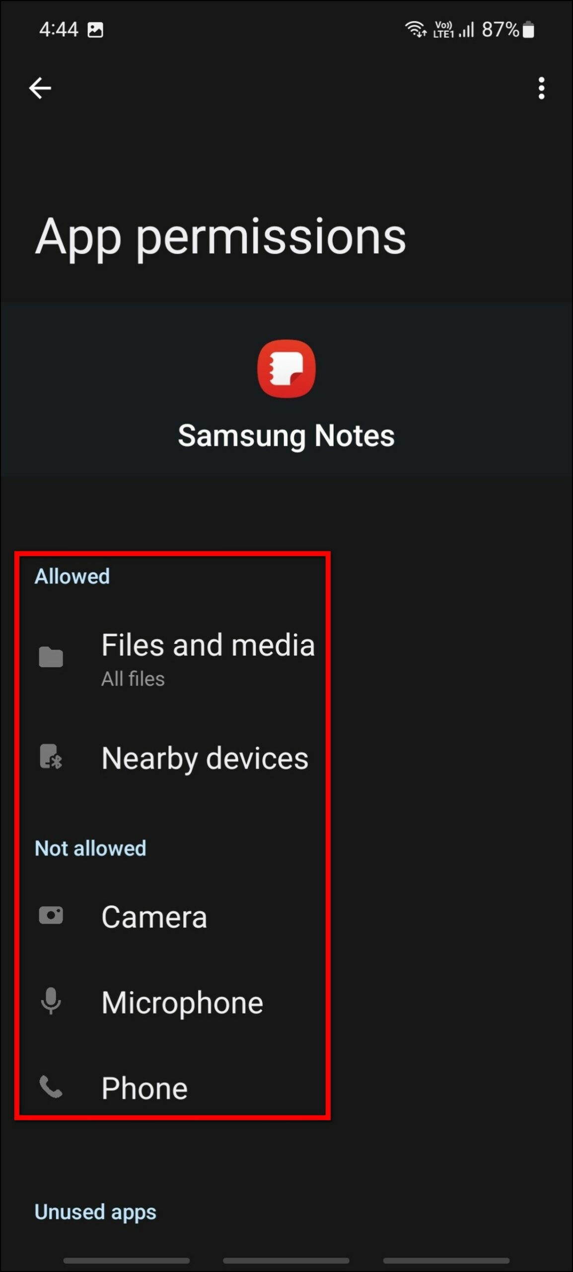 fix samsung notes crashing