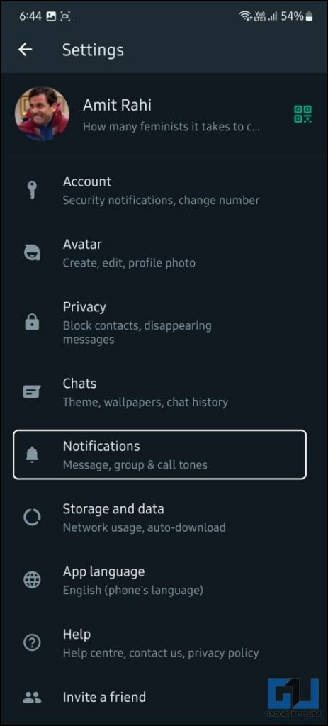 Change App Notification sound