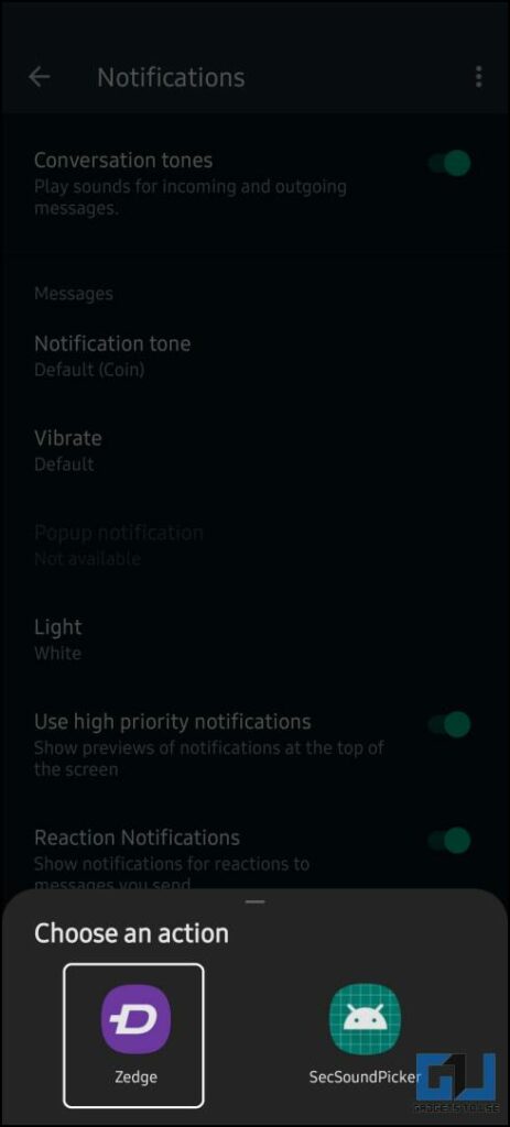 Change App Notification sound