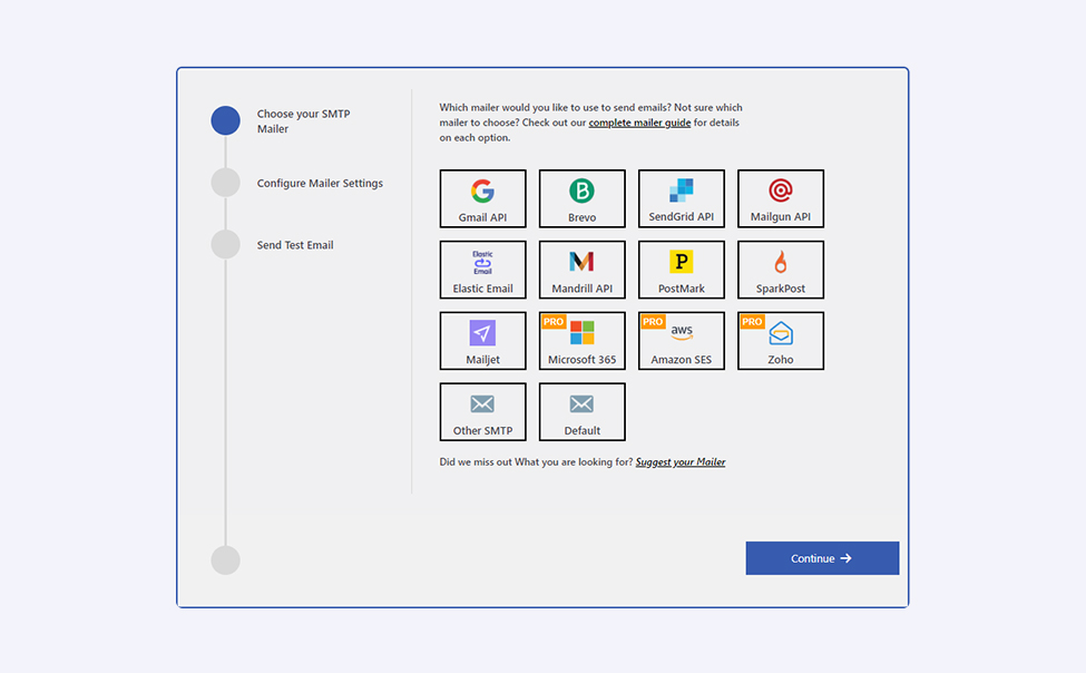 Image presents smtp configuration of Elastic Email with Postman SMTP