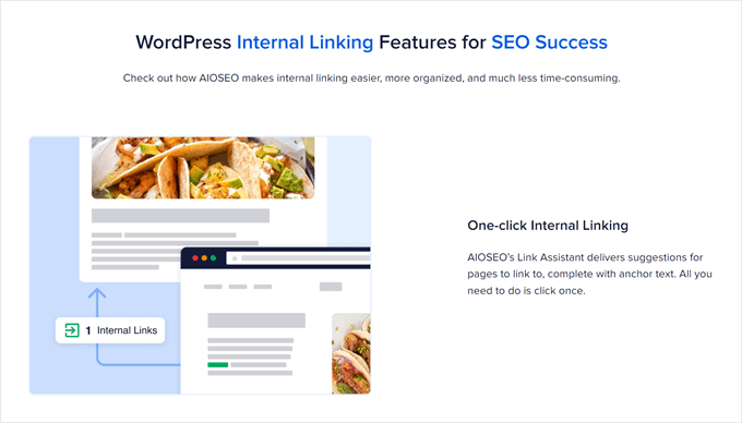 AIOSEO's internal linking feature explanation