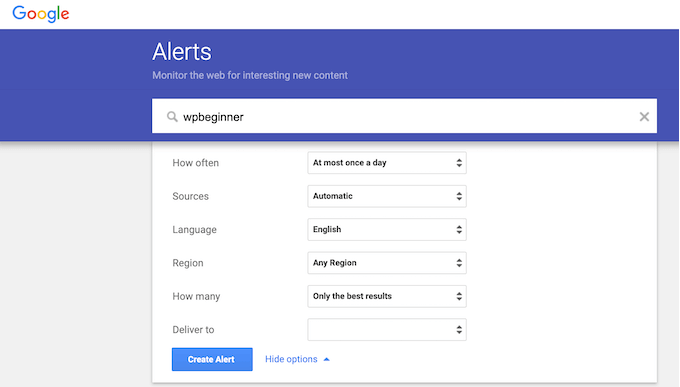 Using Google Alerts to Notify You of Stolen Content